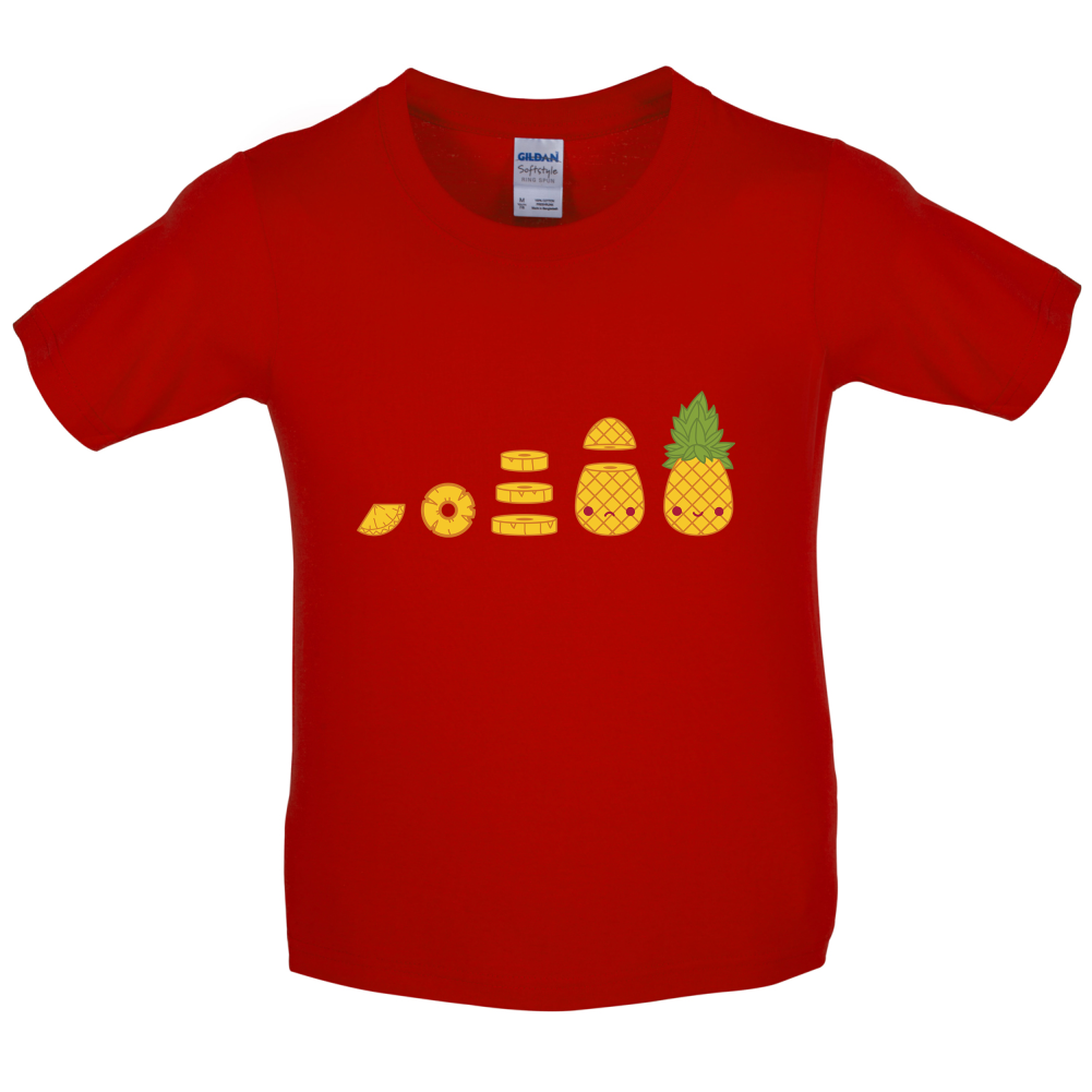 Evolution Of Pineapple Kids T Shirt
