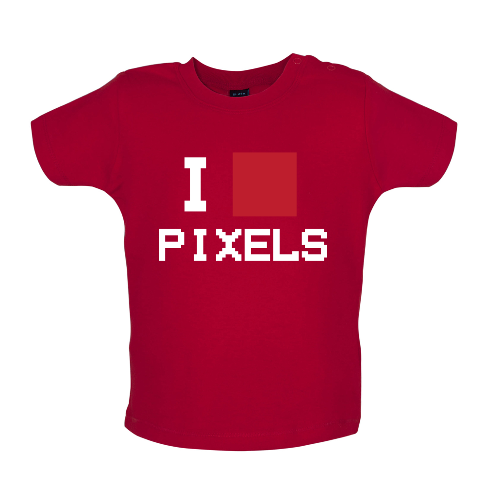 Pixel Heart Baby T Shirt