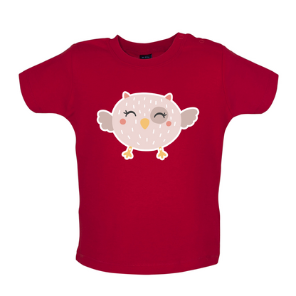 Smiley Face Baby Owl Baby T Shirt