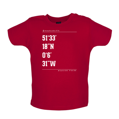 Stadium Coordinates Gunners Baby T Shirt