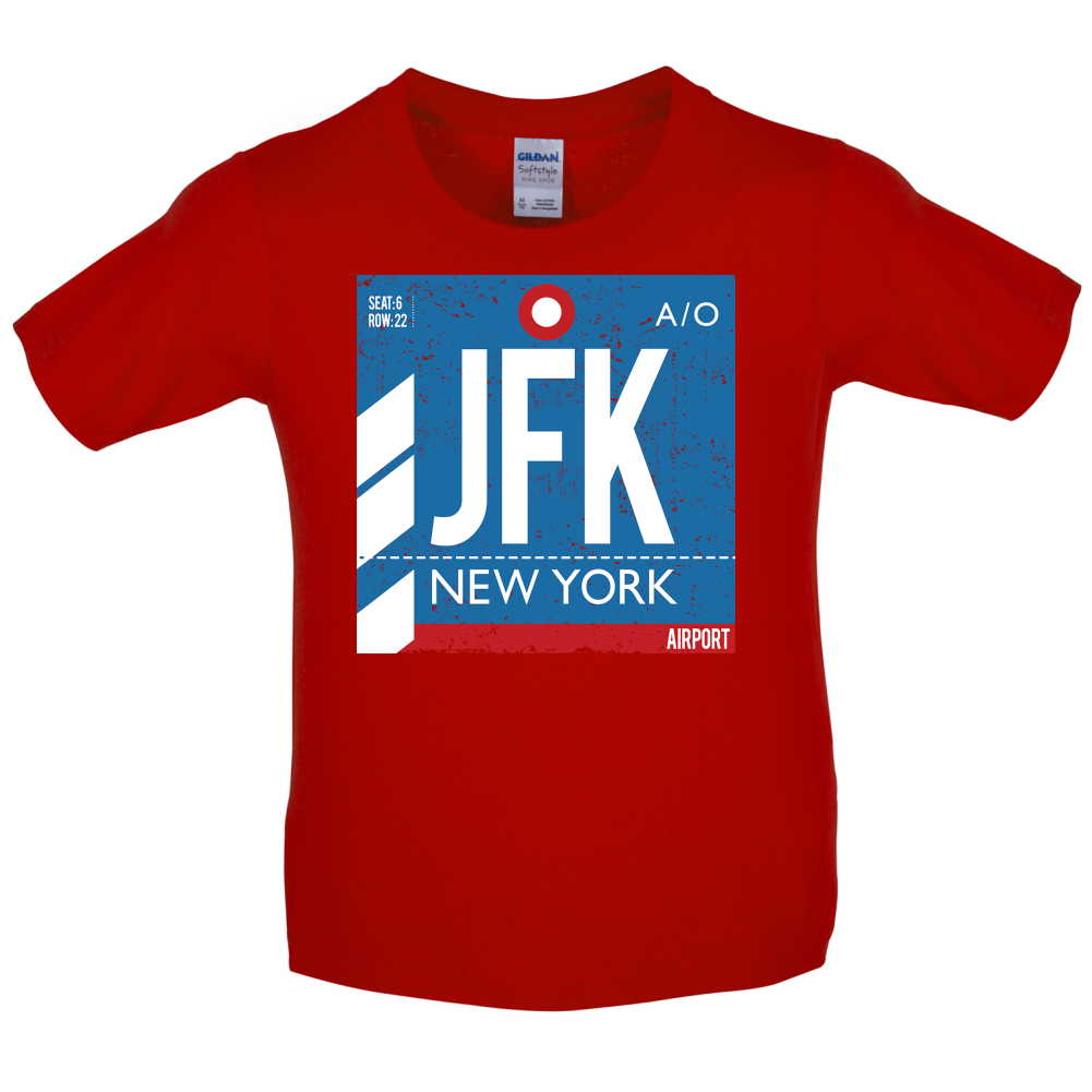New York Airport Kids T Shirt