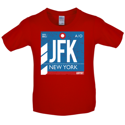 New York Airport Kids T Shirt
