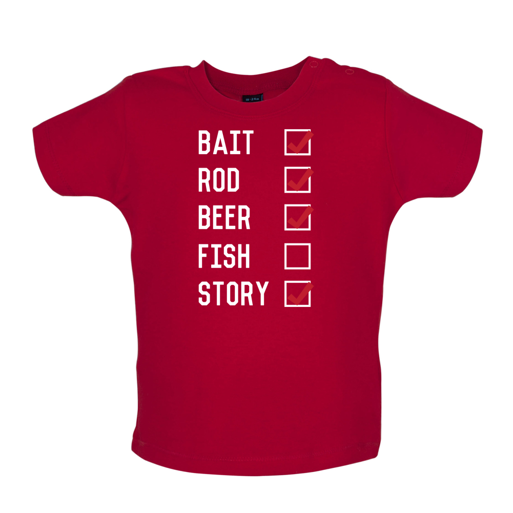 Fishing Checklist Baby T Shirt