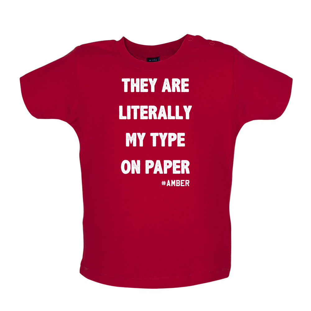 Literally My Type On Paper Baby T Shirt