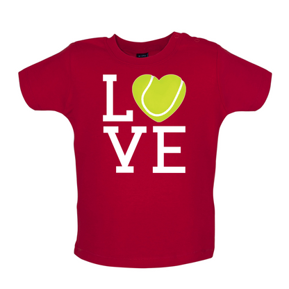 I Love Tennis Baby T Shirt