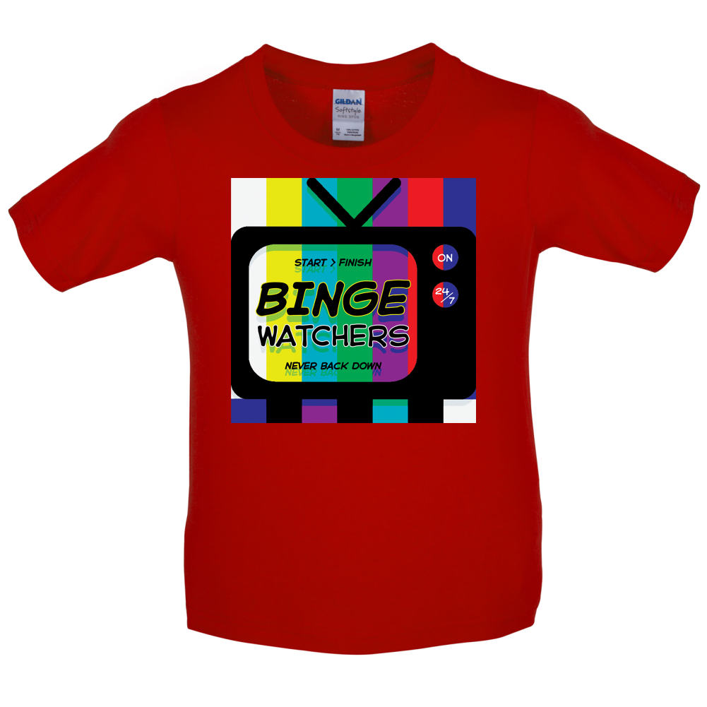 Binge Watchers Kids T Shirt