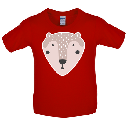Smiley Face Mr Bear Kids T Shirt