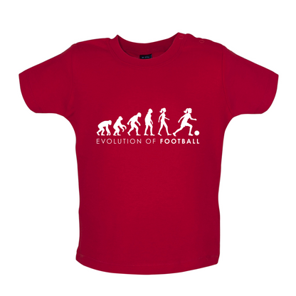 Evolution Of Woman Football Baby T Shirt