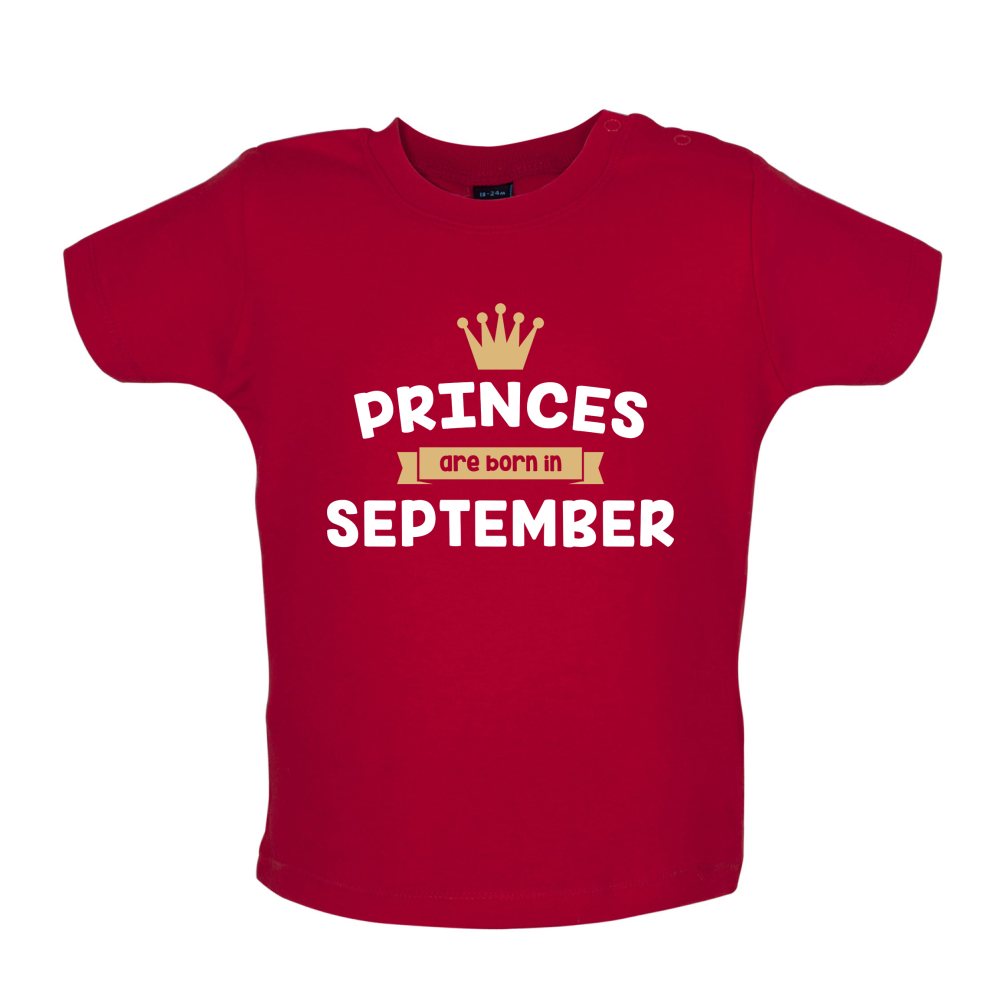 Princes Are Born In September Baby T Shirt
