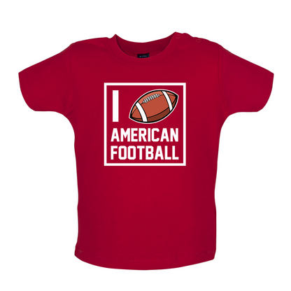 I Heart American Football Baby T Shirt