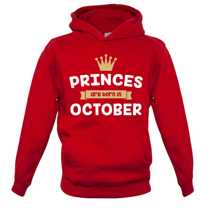 Princes Are Born In October Kids T Shirt