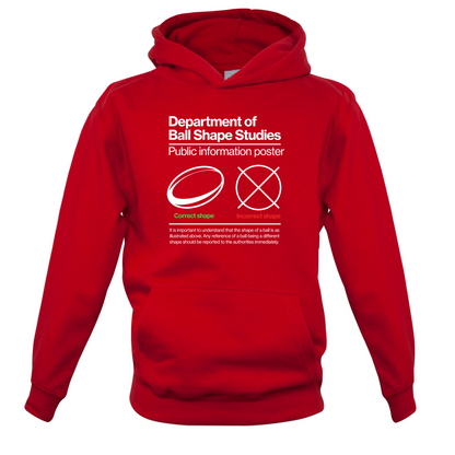 Rugby Ball Shape Kids T Shirt