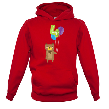 4th Birthday Bear Kids T Shirt