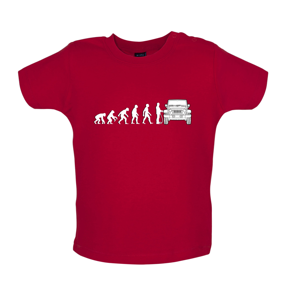 Evolution of Man JK Driver Baby T Shirt