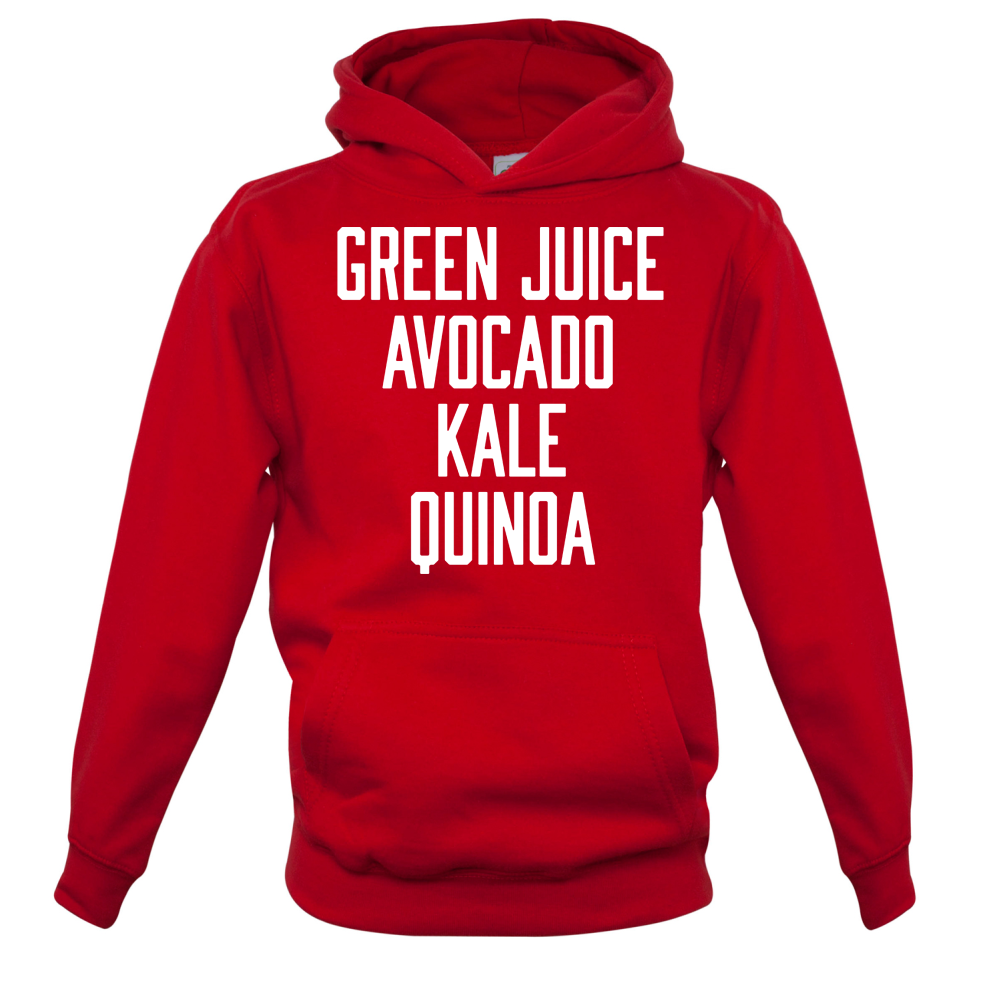 Green Juice Avocado Kale Kids T Shirt