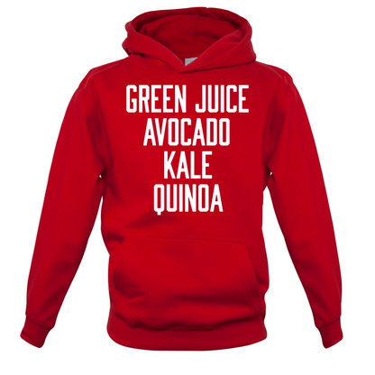 Green Juice Avocado Kale Kids T Shirt