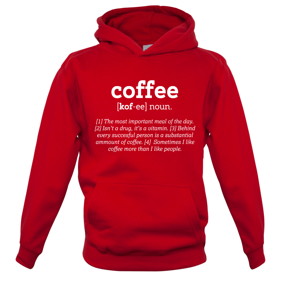 Definition Coffee Kids T Shirt