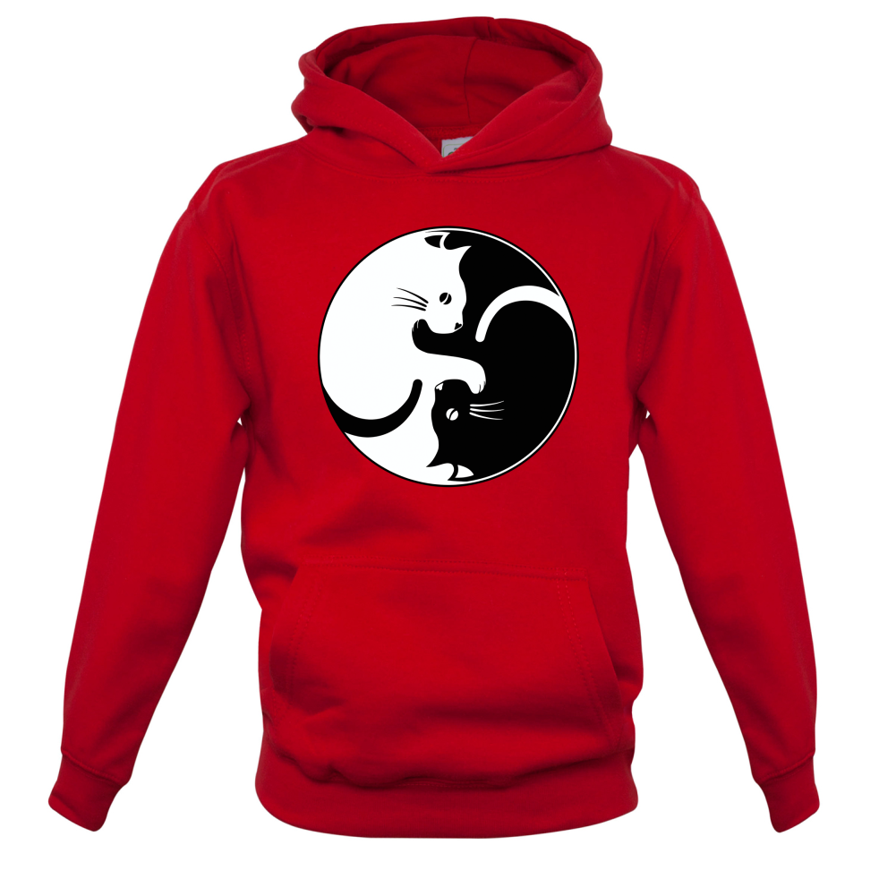 Yin Yang Cat Kids T Shirt