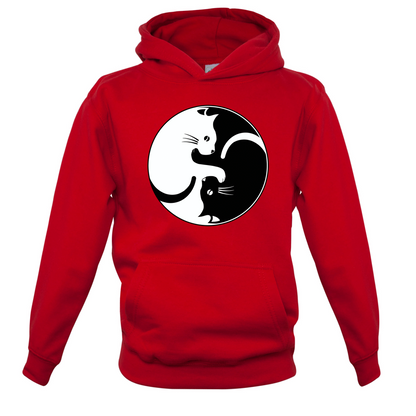 Yin Yang Cat Kids T Shirt