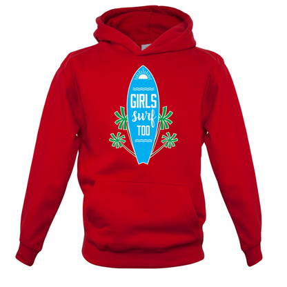 Girls Surf Too Kids T Shirt