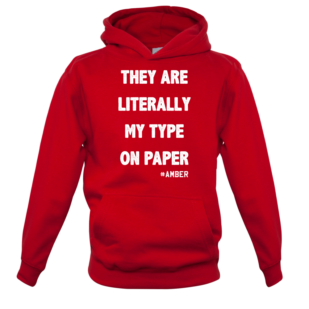 Literally My Type On Paper Kids T Shirt