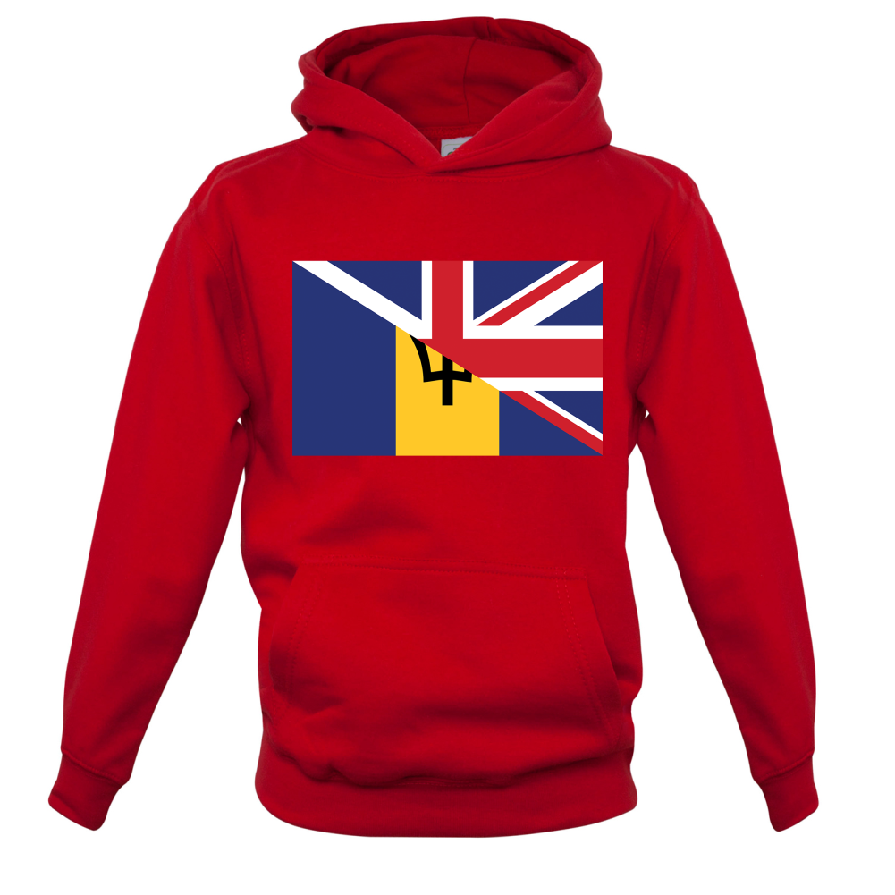 Half Barbados Half UK Kids T Shirt