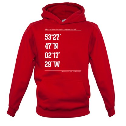 Stadium Coordinates Manchester Red Kids T Shirt