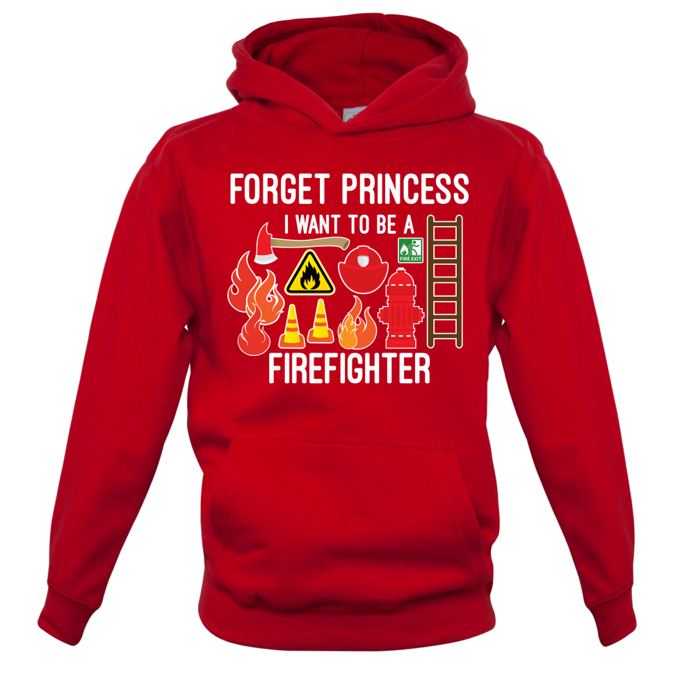 Forget Princess FireFighter Kids T Shirt
