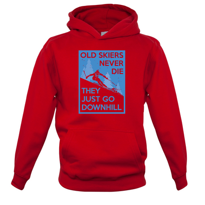 Skiers Go Downhill Kids T Shirt