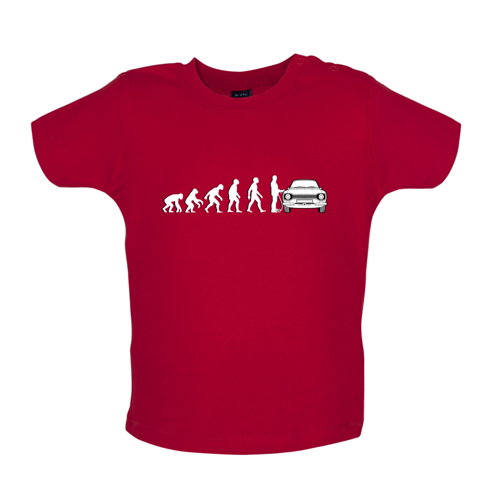 Evolution of Man Mk1 Escort Driver Baby T Shirt
