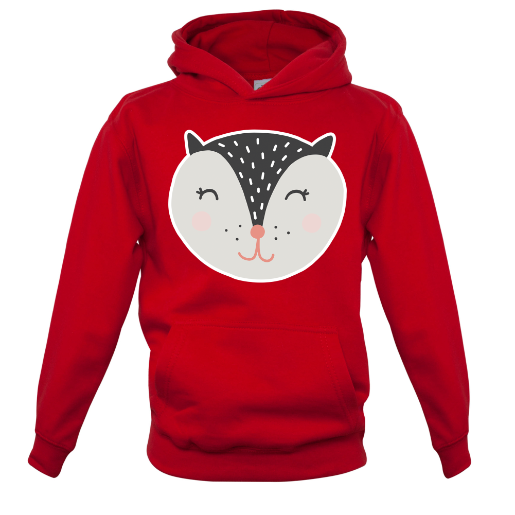 Smiley Face Badger Kids T Shirt