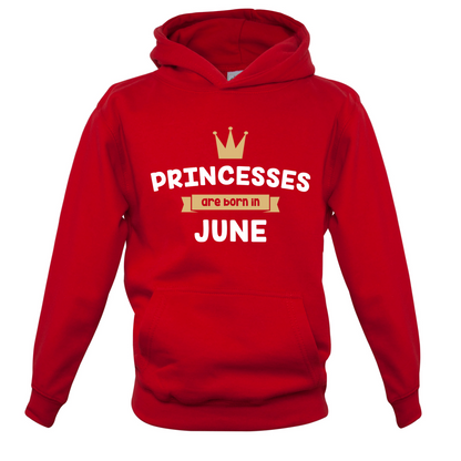 Princesses Are Born In June Kids T Shirt