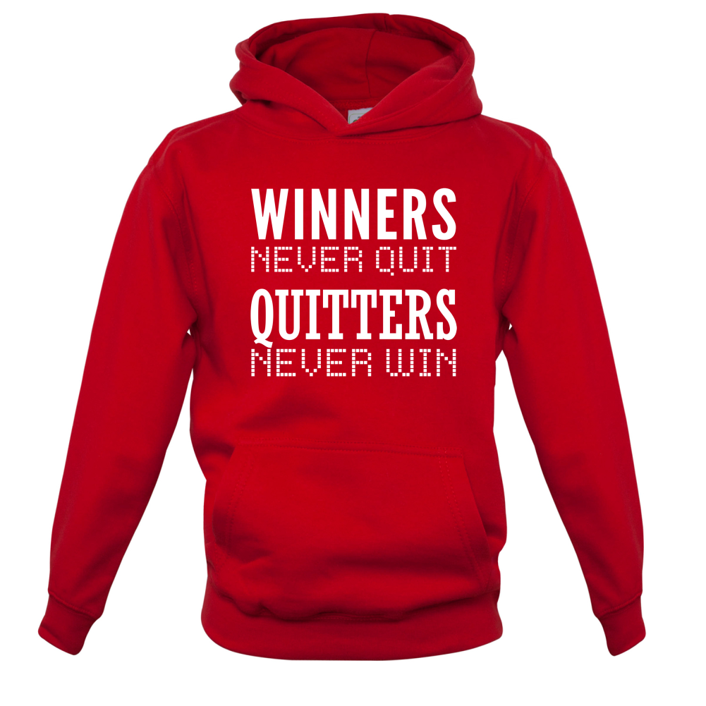 Winners Never Quit Kids T Shirt