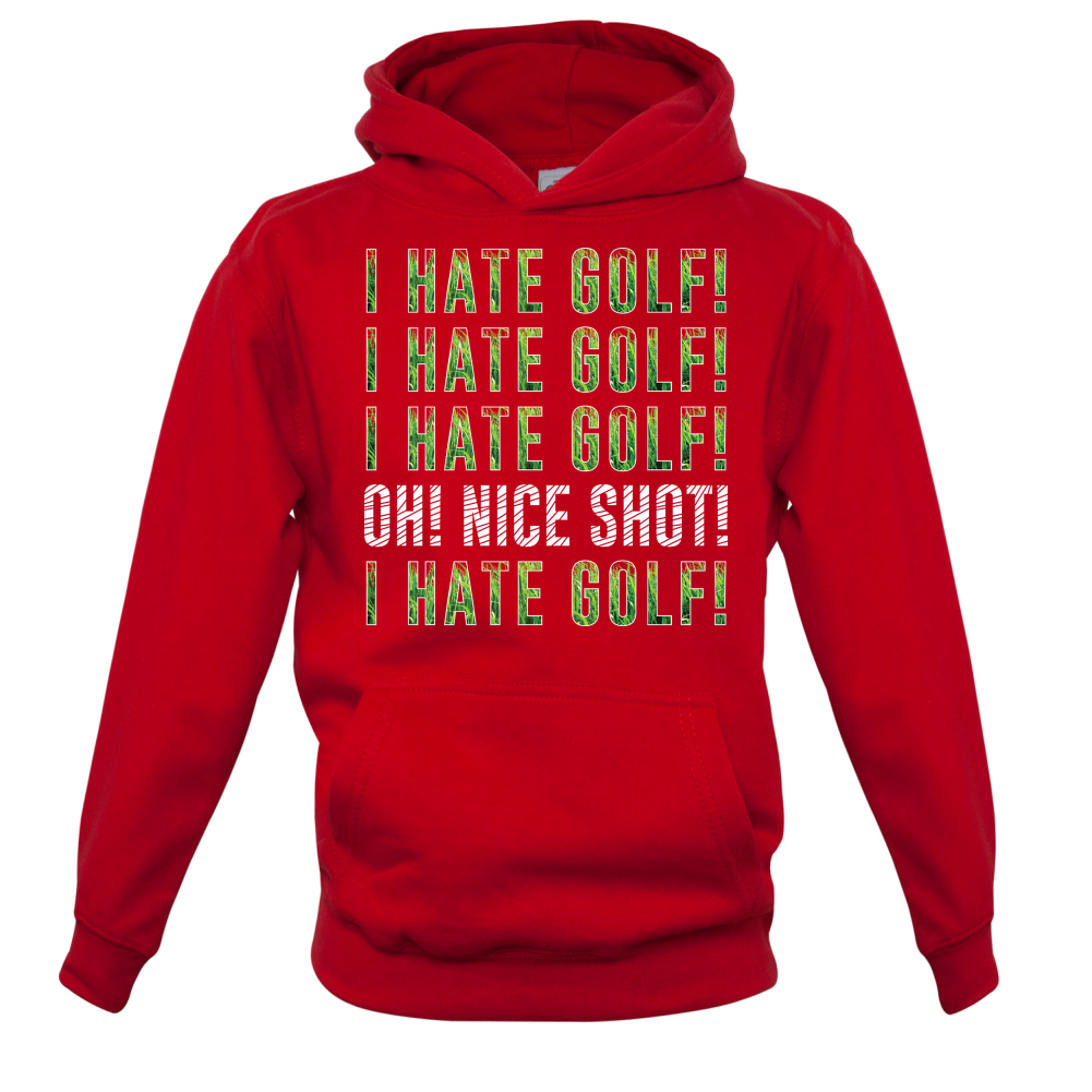 I Hate Golf Kids T Shirt