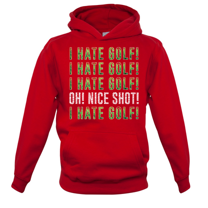I Hate Golf Kids T Shirt