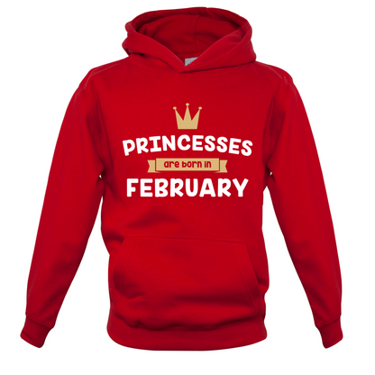 Princesses Are Born In February Kids T Shirt