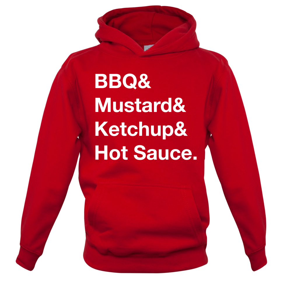 BBQ & Mustart & Ketchup Kids T Shirt