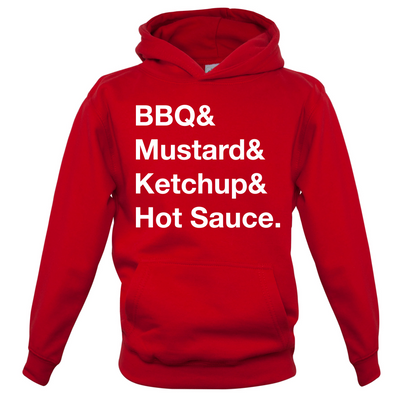 BBQ & Mustart & Ketchup Kids T Shirt
