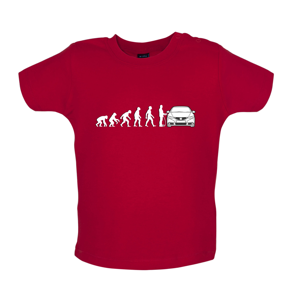 Evolution of Man Civic Driver Baby T Shirt
