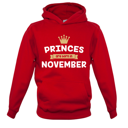 Princes Are Born In November Kids T Shirt