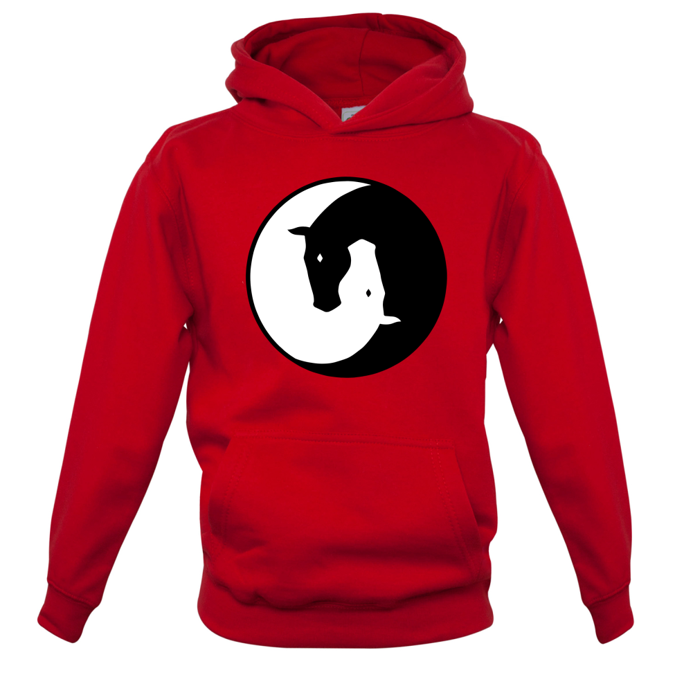 Yin Yang Horses Kids T Shirt