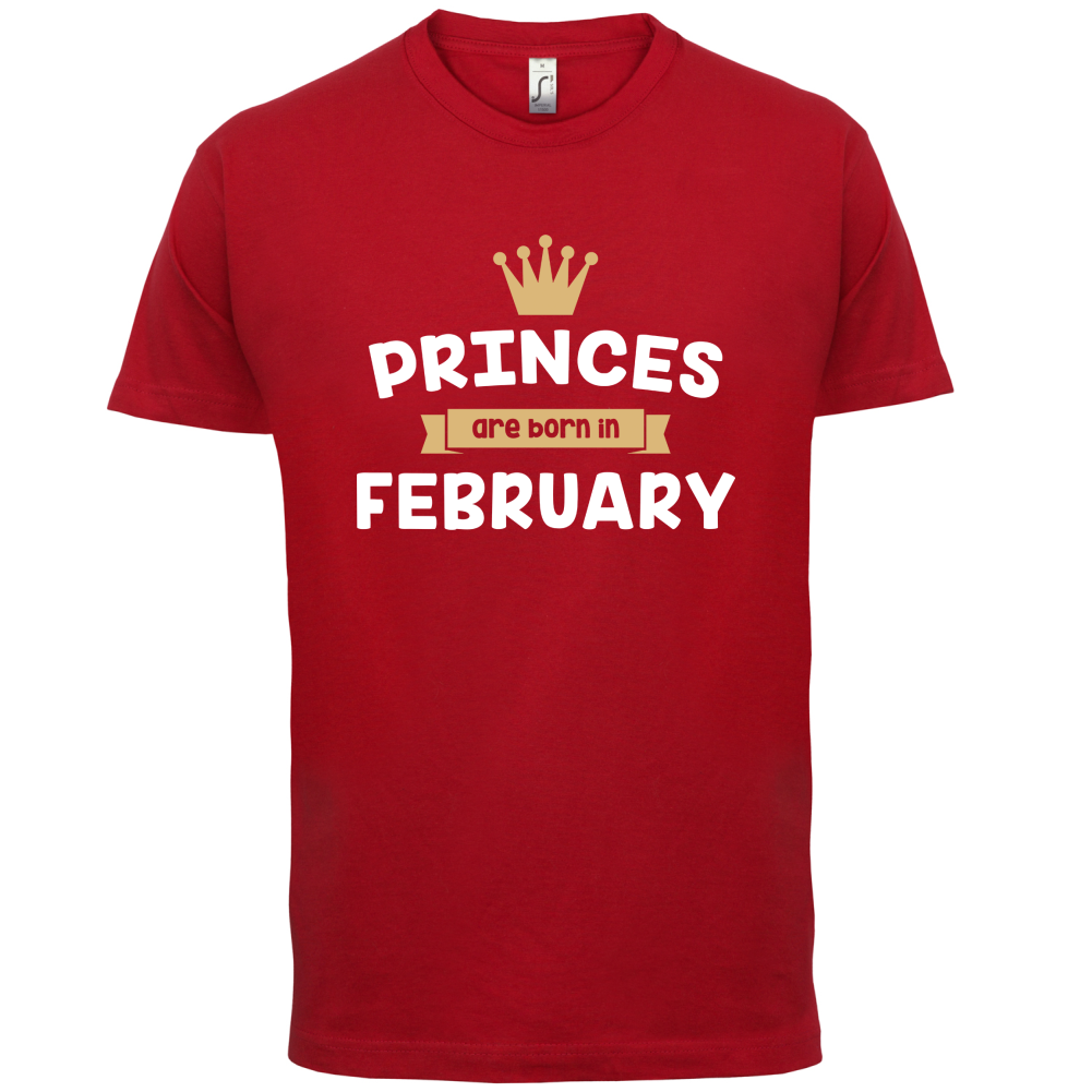 Princes Are Born In February T Shirt