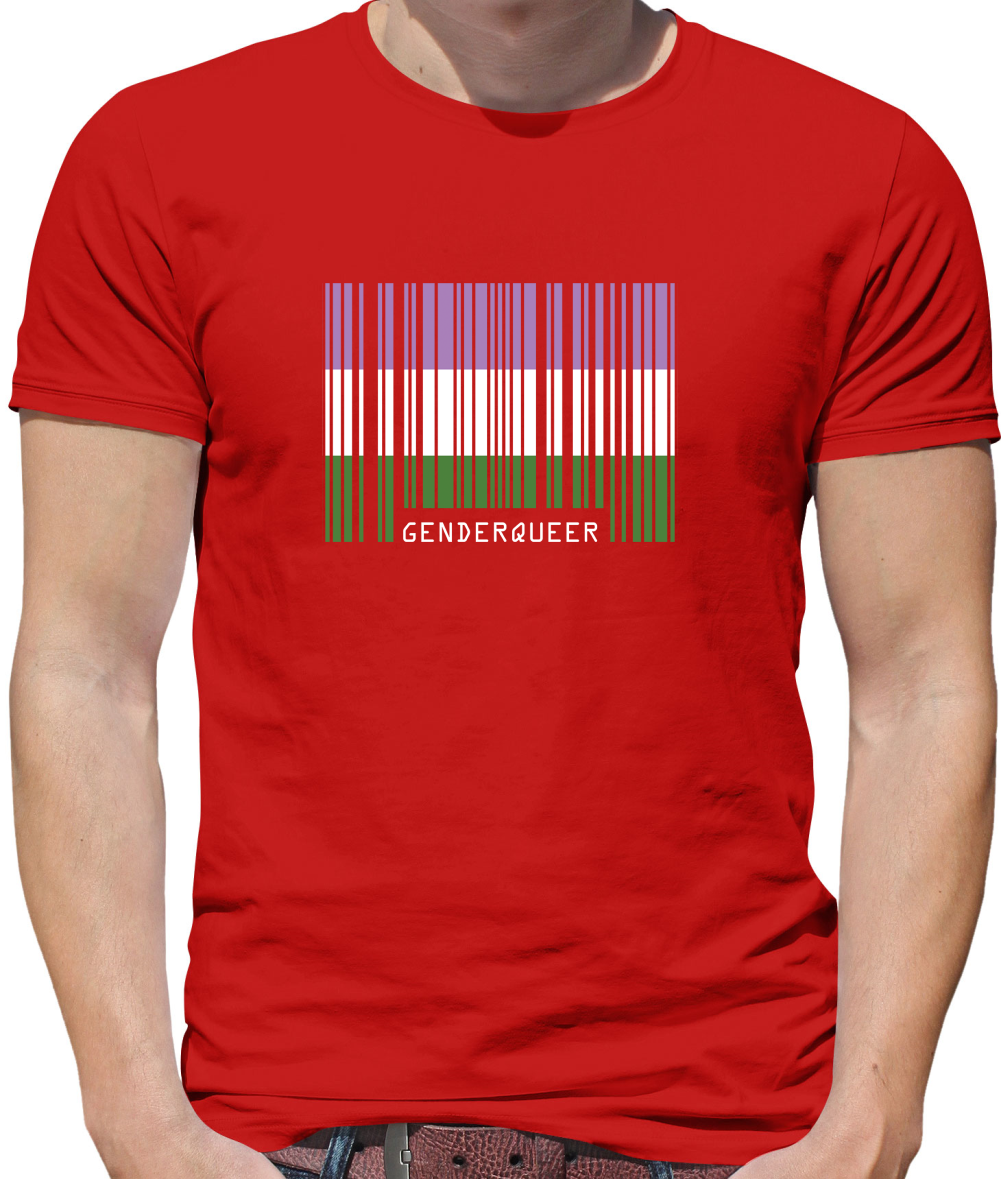 LGBT Barcode Flags - Gender Queer T Shirt