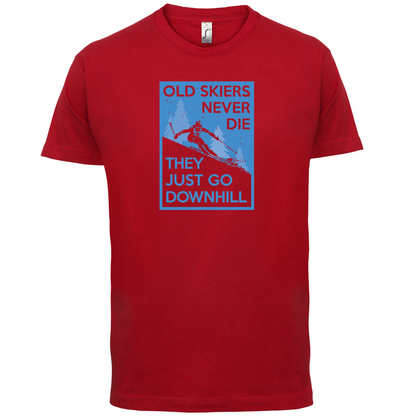 Skiers Go Downhill T Shirt