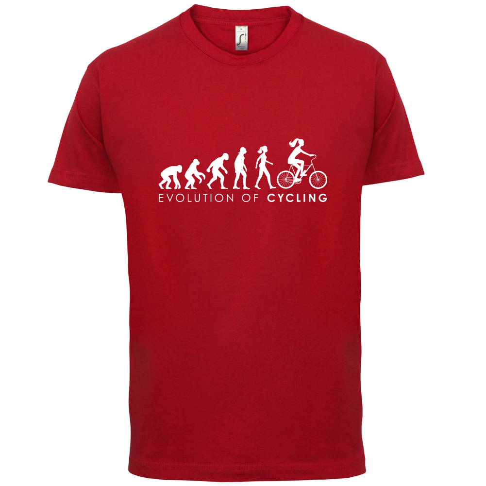 Evolution Of Woman Cycling T Shirt