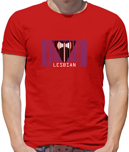 LGBT Barcode Flags - Lesbian T Shirt