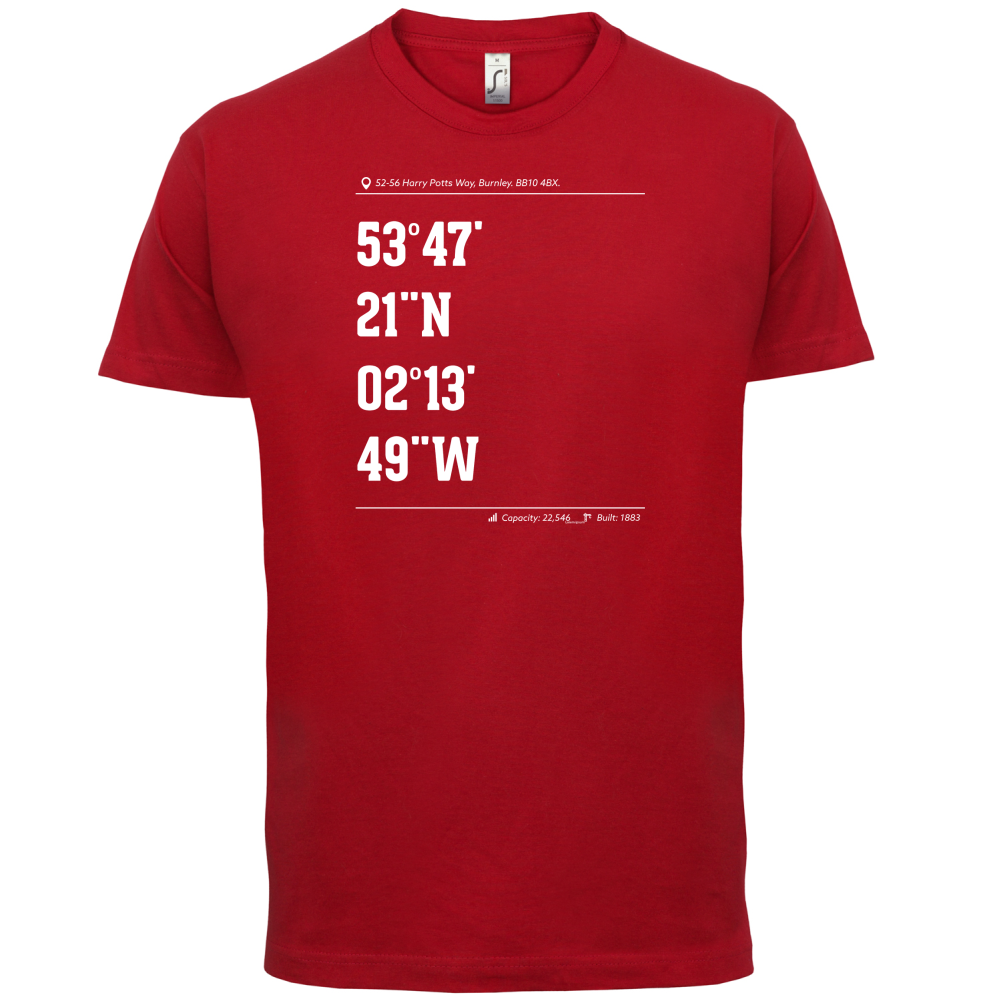 Stadium Coordinates Clarets T Shirt