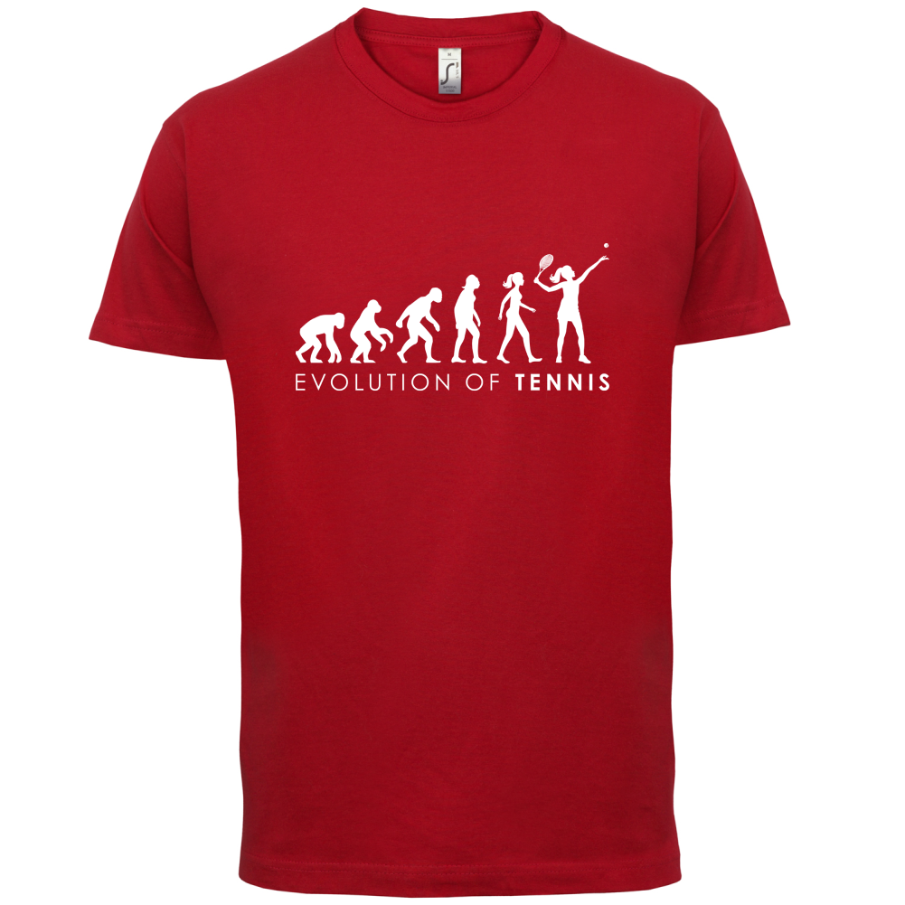 Evolution Of Woman Tennis T Shirt