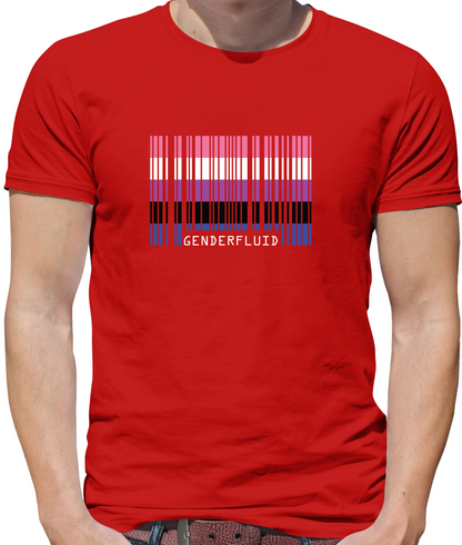 LGBT Barcode Flags - Gender Fluid T Shirt