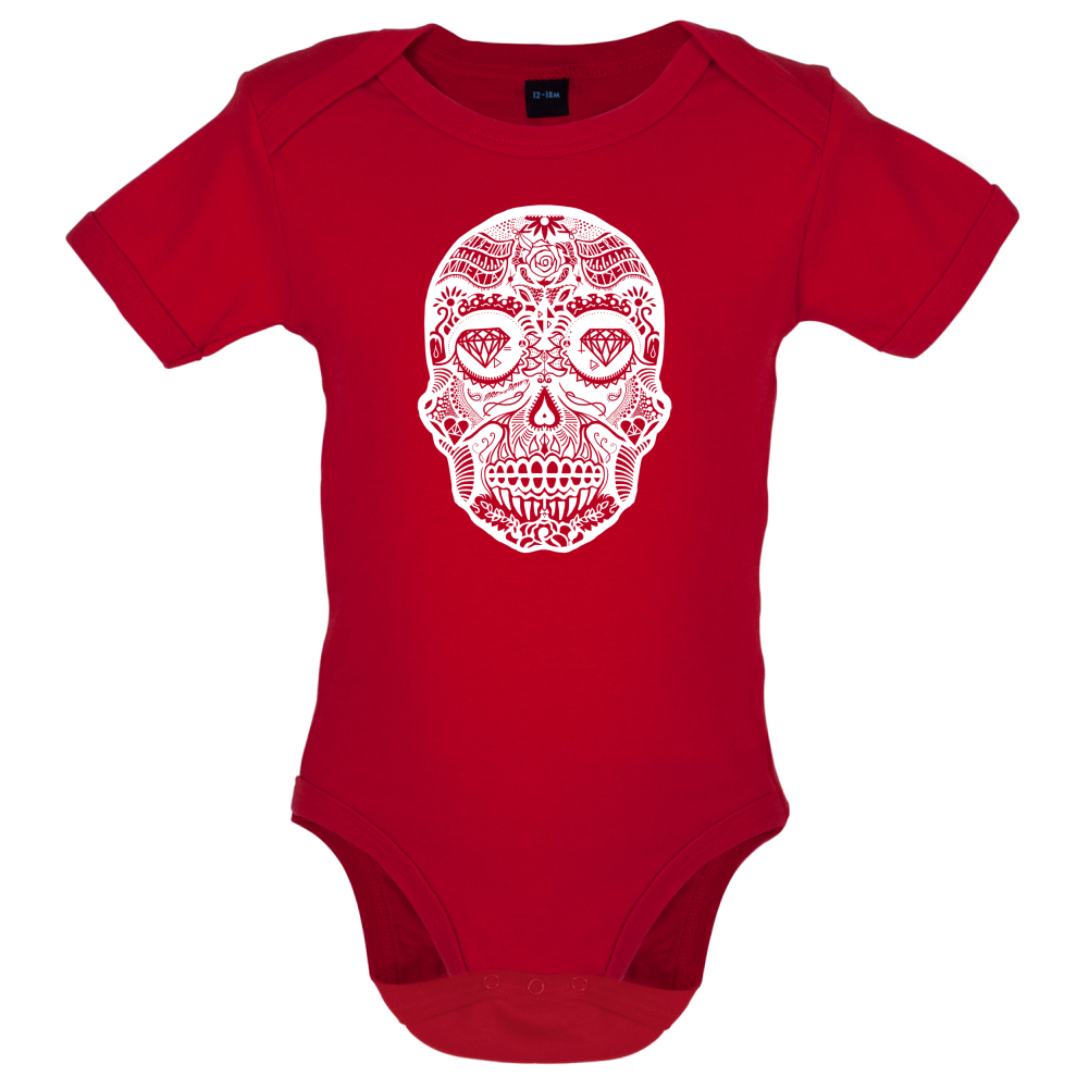 Mexican Sugar Candy Skull Baby T Shirt
